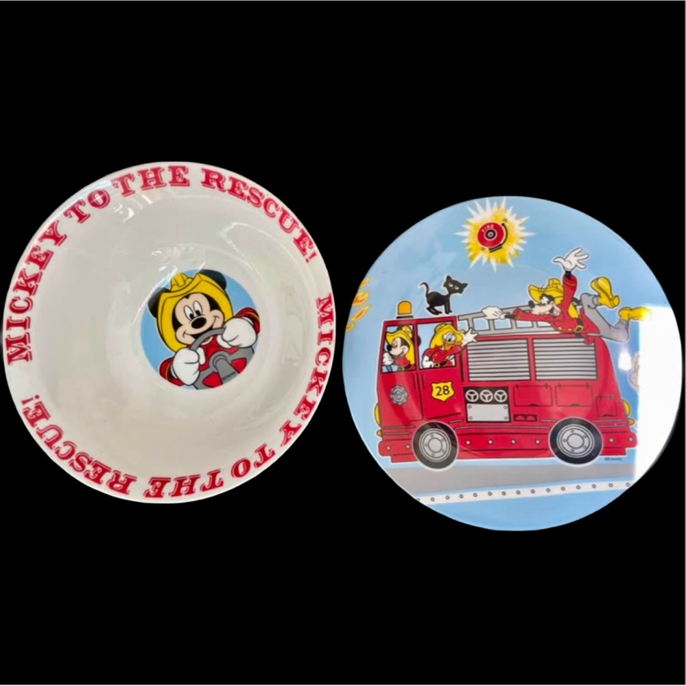 Mickey Mouse Firefighter Plate Set